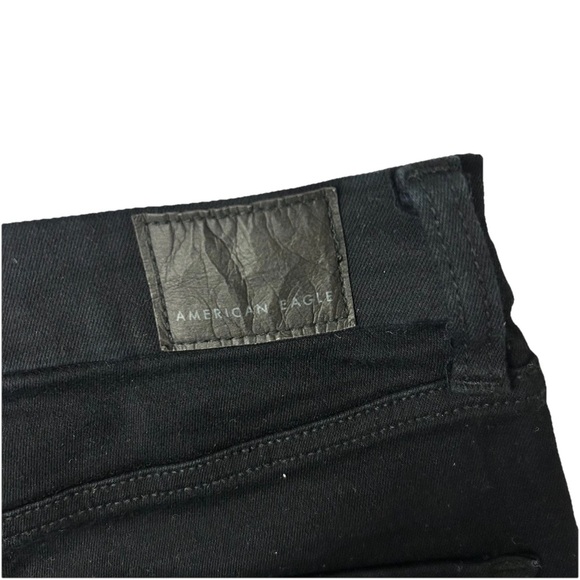 American Eagle Black Women's Ne(x)t Level Stretch Curvy Hi Rise Shortie Shorts - Picture 5 of 9